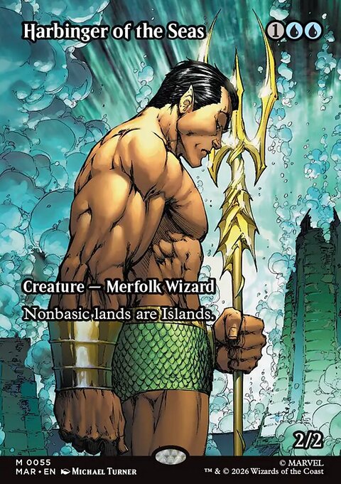Harbinger of the Seas, Marvel Universe #55, Magic: The Gathering card