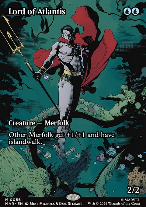 Lord of Atlantis, Marvel Universe #56, Magic: The Gathering card