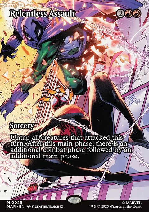 Relentless Assault, Marvel Universe #25, Magic: The Gathering card