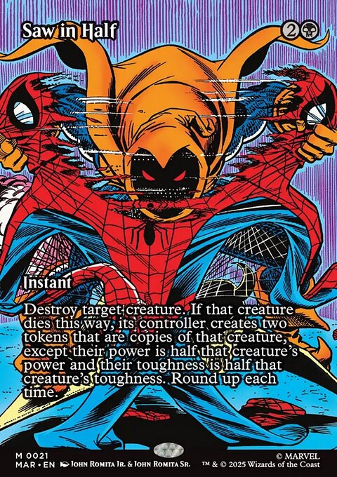 Saw in Half, Marvel Universe #21, Magic: The Gathering card