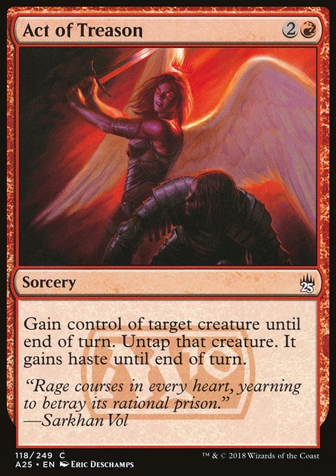Act of Treason, Masters 25 #118, Magic: The Gathering card