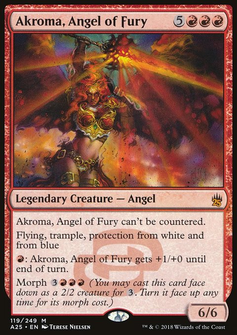 Akroma, Angel of Fury, Masters 25 #119, Magic: The Gathering card