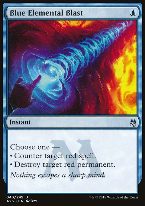 Blue Elemental Blast, Masters 25 #43, Magic: The Gathering card