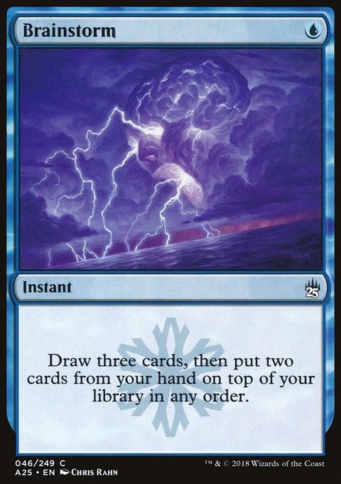 Brainstorm, Masters 25 #46, Magic: The Gathering card