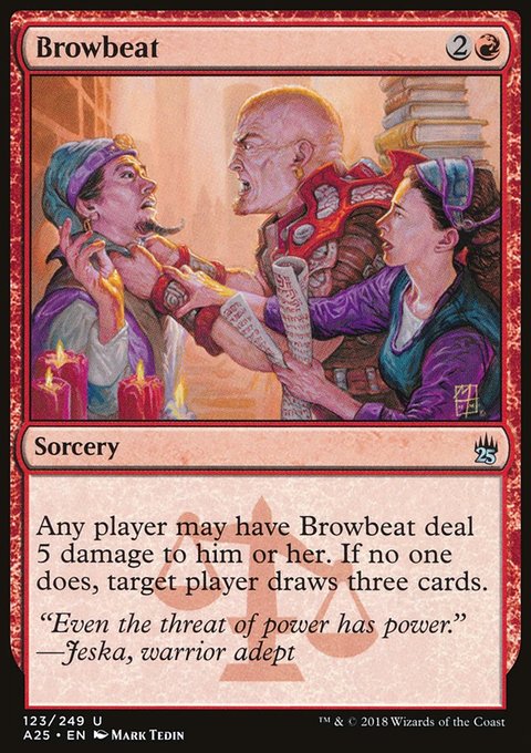 Browbeat, Masters 25 #123, Magic: The Gathering card