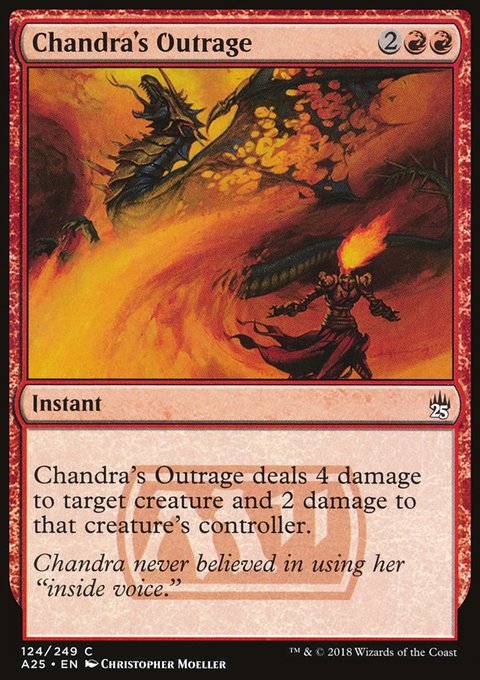 Chandra's Outrage, Masters 25 #124, Magic: The Gathering card
