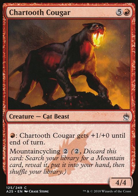 Chartooth Cougar, Masters 25 #125, Magic: The Gathering card
