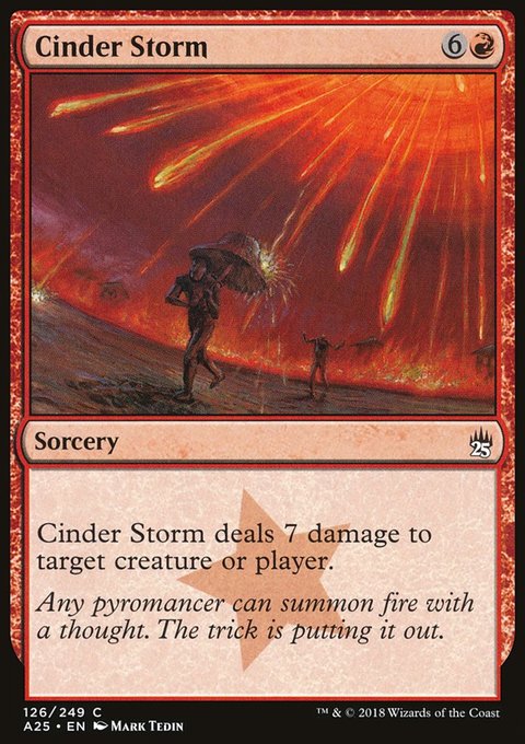 Cinder Storm, Masters 25 #126, Magic: The Gathering card
