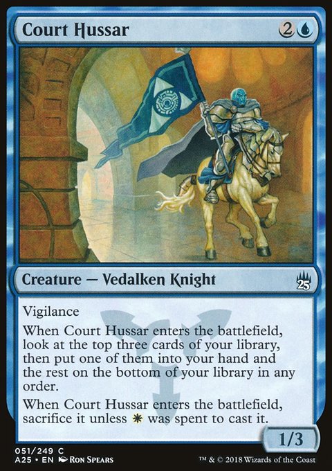 Court Hussar, Masters 25 #51, Magic: The Gathering card
