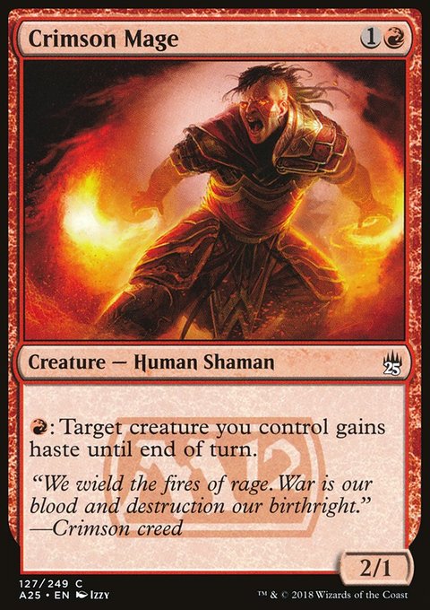 Crimson Mage, Masters 25 #127, Magic: The Gathering card