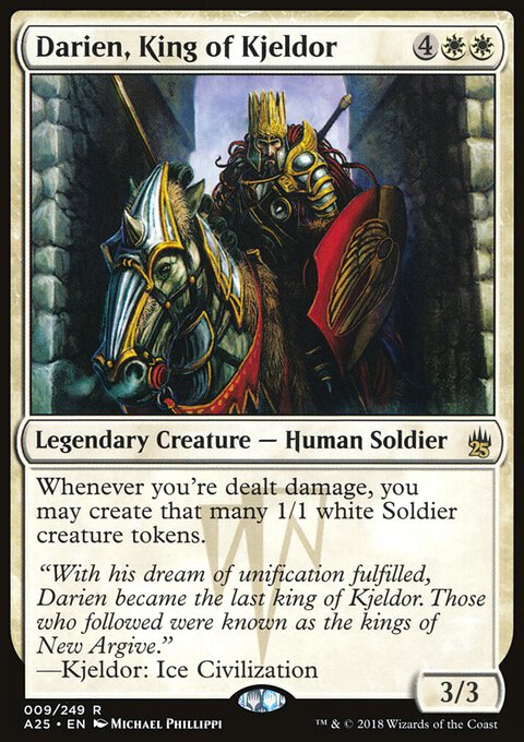 Darien, King of Kjeldor, Masters 25 #9, Magic: The Gathering card