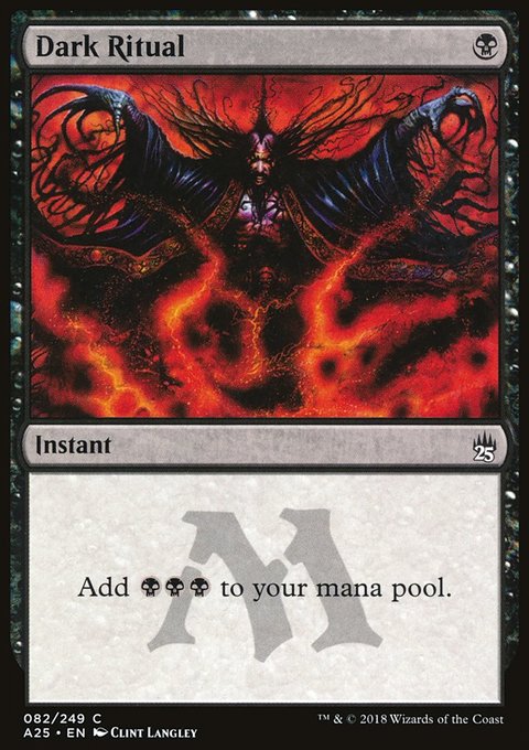 Dark Ritual, Masters 25 #82, Magic: The Gathering card