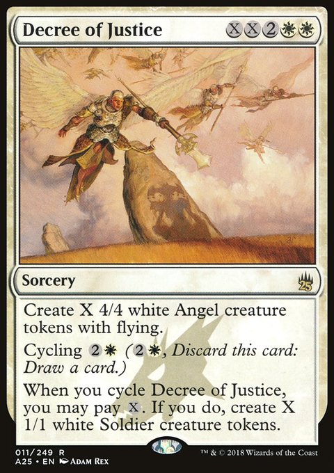 Decree of Justice, Masters 25 #11, Magic: The Gathering card