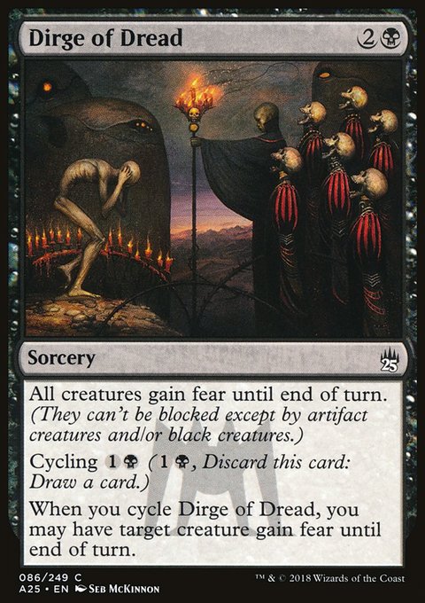 Dirge of Dread, Masters 25 #86, Magic: The Gathering card