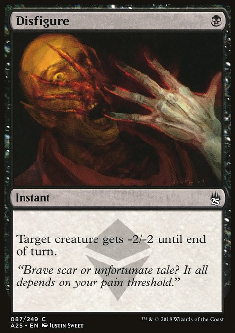 Disfigure, Masters 25 #87, Magic: The Gathering card