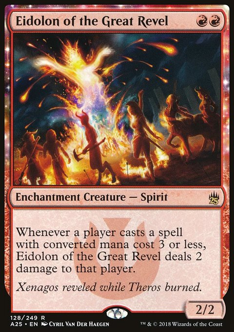 Eidolon of the Great Revel, Masters 25 #128, Magic: The Gathering card