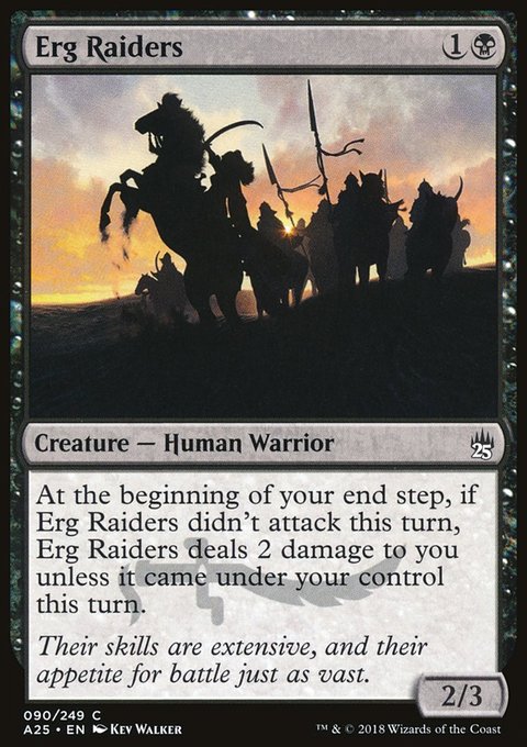 Erg Raiders, Masters 25 #90, Magic: The Gathering card