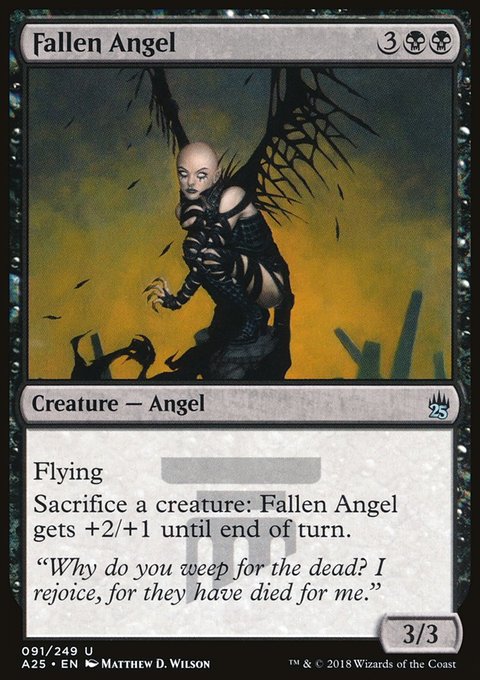 Fallen Angel, Masters 25 #91, Magic: The Gathering card