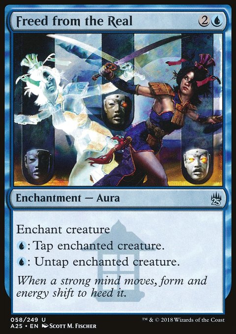 Freed from the Real, Masters 25 #58, Magic: The Gathering card