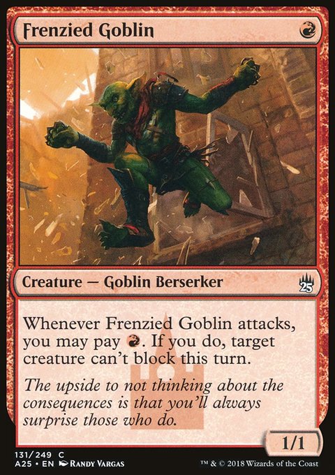 Frenzied Goblin, Masters 25 #131, Magic: The Gathering card