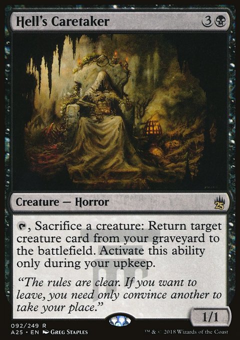 Hell's Caretaker, Masters 25 #92, Magic: The Gathering card