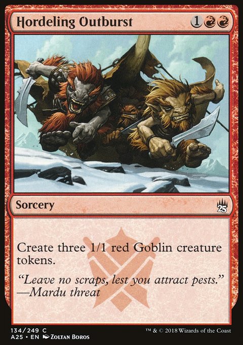 Hordeling Outburst, Masters 25 #134, Magic: The Gathering card