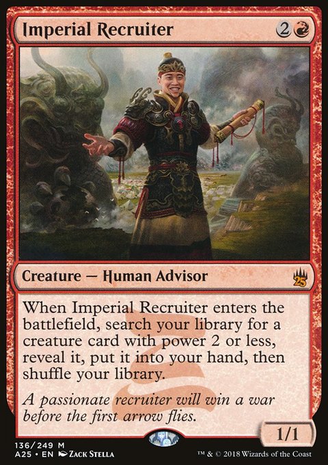 Imperial Recruiter, Masters 25 #136, Magic: The Gathering card