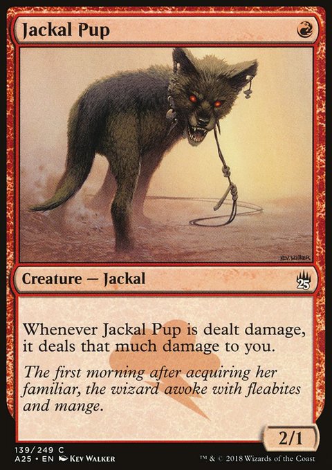 Jackal Pup, Masters 25 #139, Magic: The Gathering card