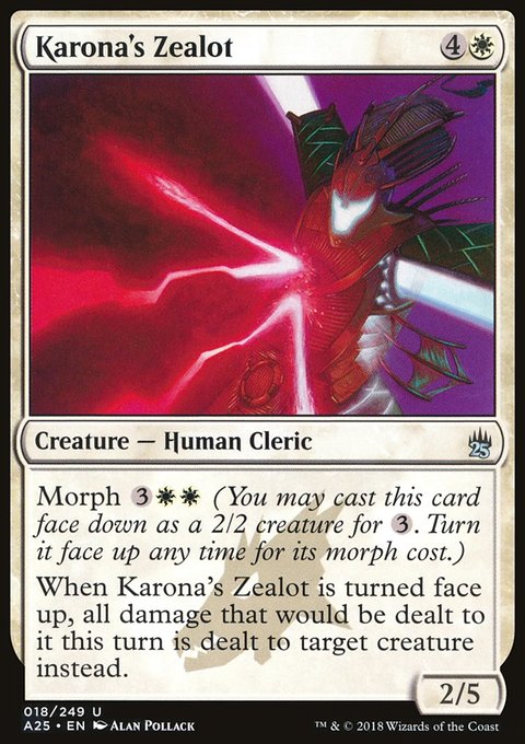 Karona's Zealot, Masters 25 #18, Magic: The Gathering card