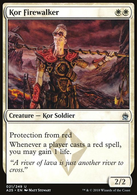 Kor Firewalker, Masters 25 #21, Magic: The Gathering card