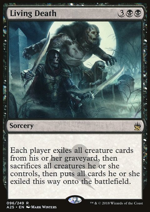 Living Death, Masters 25 #96, Magic: The Gathering card
