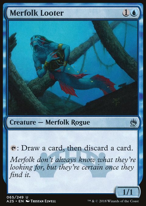Merfolk Looter, Masters 25 #65, Magic: The Gathering card