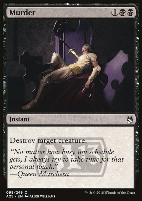 Murder, Masters 25 #98, Magic: The Gathering card