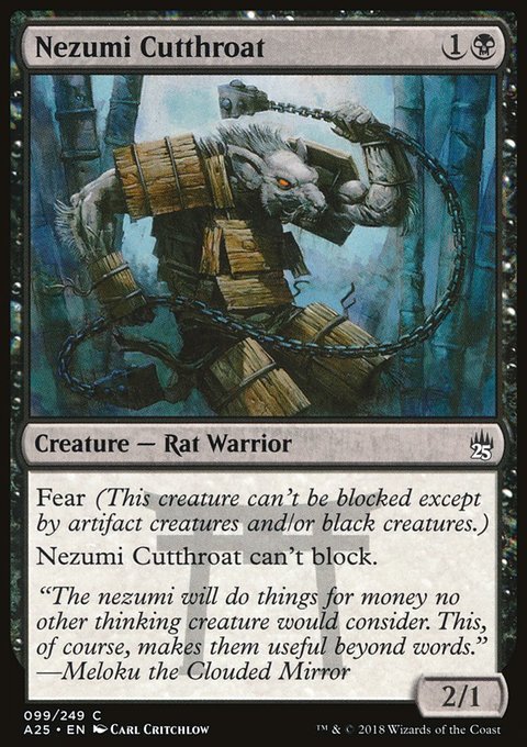 Nezumi Cutthroat, Masters 25 #99, Magic: The Gathering card