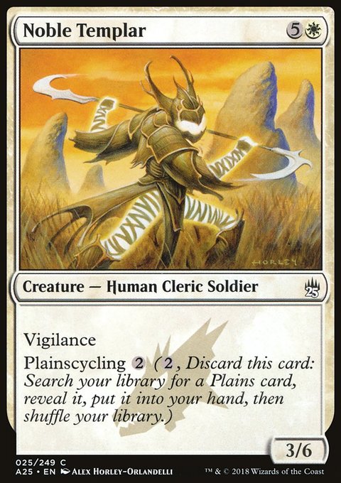 Noble Templar, Masters 25 #25, Magic: The Gathering card