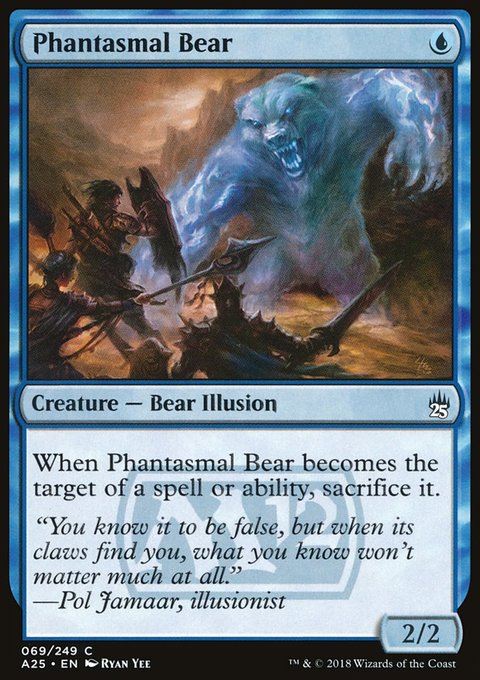 Phantasmal Bear, Masters 25 #69, Magic: The Gathering card