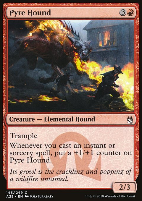 Pyre Hound, Masters 25 #145, Magic: The Gathering card
