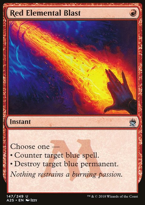 Red Elemental Blast, Masters 25 #147, Magic: The Gathering card