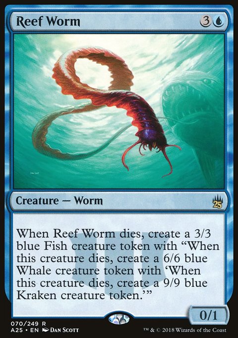 Reef Worm, Masters 25 #70, Magic: The Gathering card