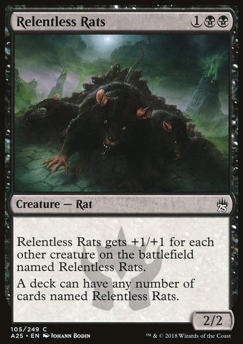 Relentless Rats, Masters 25 #105, Magic: The Gathering card
