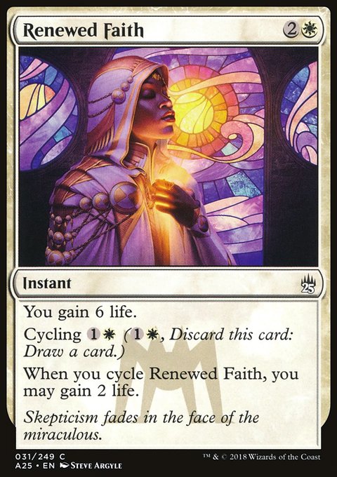 Renewed Faith, Masters 25 #31, Magic: The Gathering card