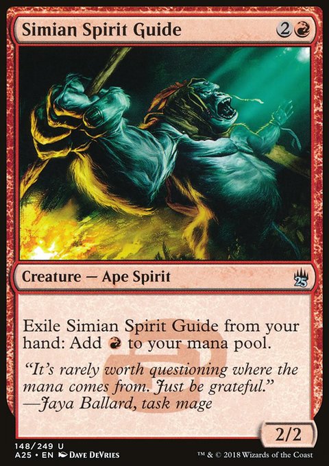 Simian Spirit Guide, Masters 25 #148, Magic: The Gathering card