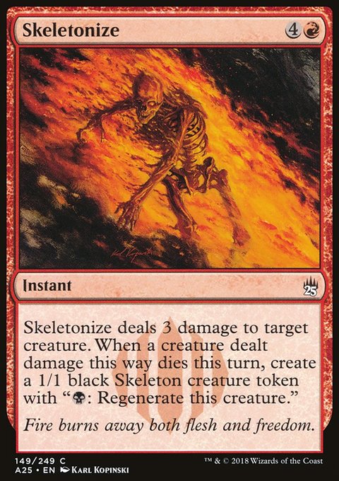 Skeletonize, Masters 25 #149, Magic: The Gathering card