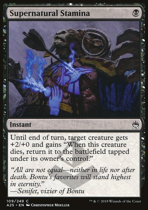 Supernatural Stamina, Masters 25 #109, Magic: The Gathering card