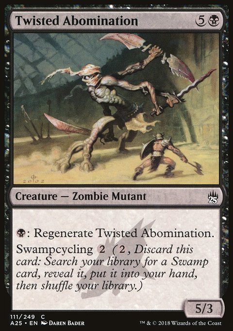 Twisted Abomination, Masters 25 #111, Magic: The Gathering card