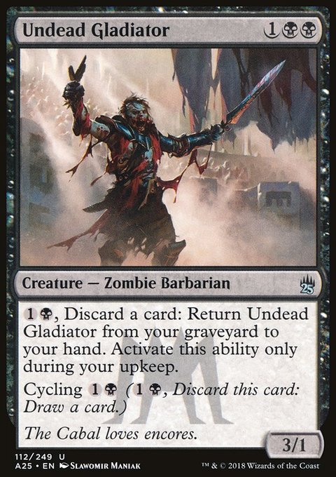 Undead Gladiator, Masters 25 #112, Magic: The Gathering card