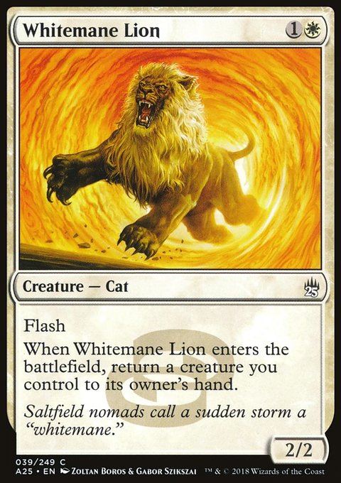 Whitemane Lion, Masters 25 #39, Magic: The Gathering card