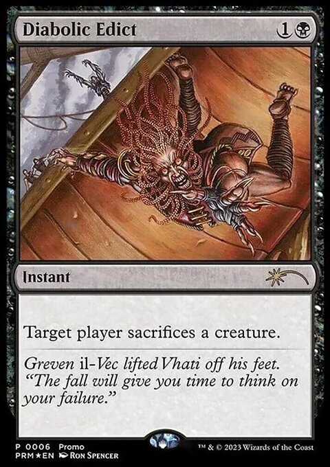 Diabolic Edict, Media and Collaboration Promos #2024-5, Magic: The Gathering card