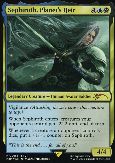 Sephiroth, Planet's Heir, Media and Collaboration Promos #2025-14, Magic: The Gathering card
