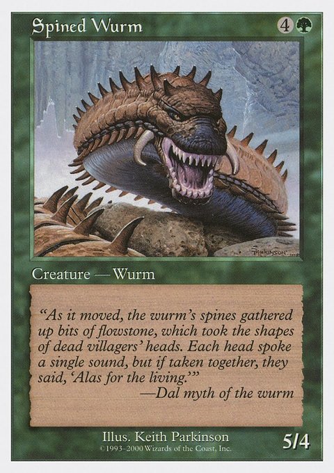 Spined Wurm, Media and Collaboration Promos #2001-1, Magic: The Gathering card